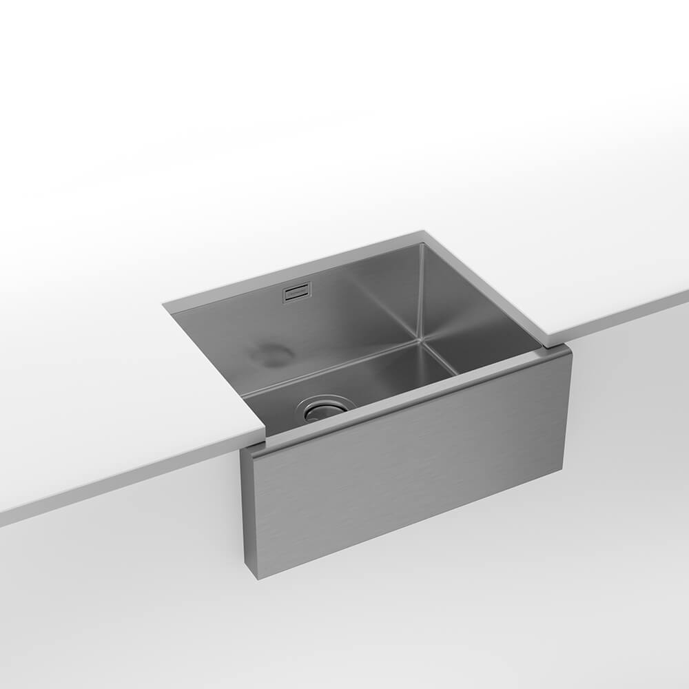 Clearwater Belfast Brushed Stainless Steel Kitchen Sink & Waste - 600 x 465mm