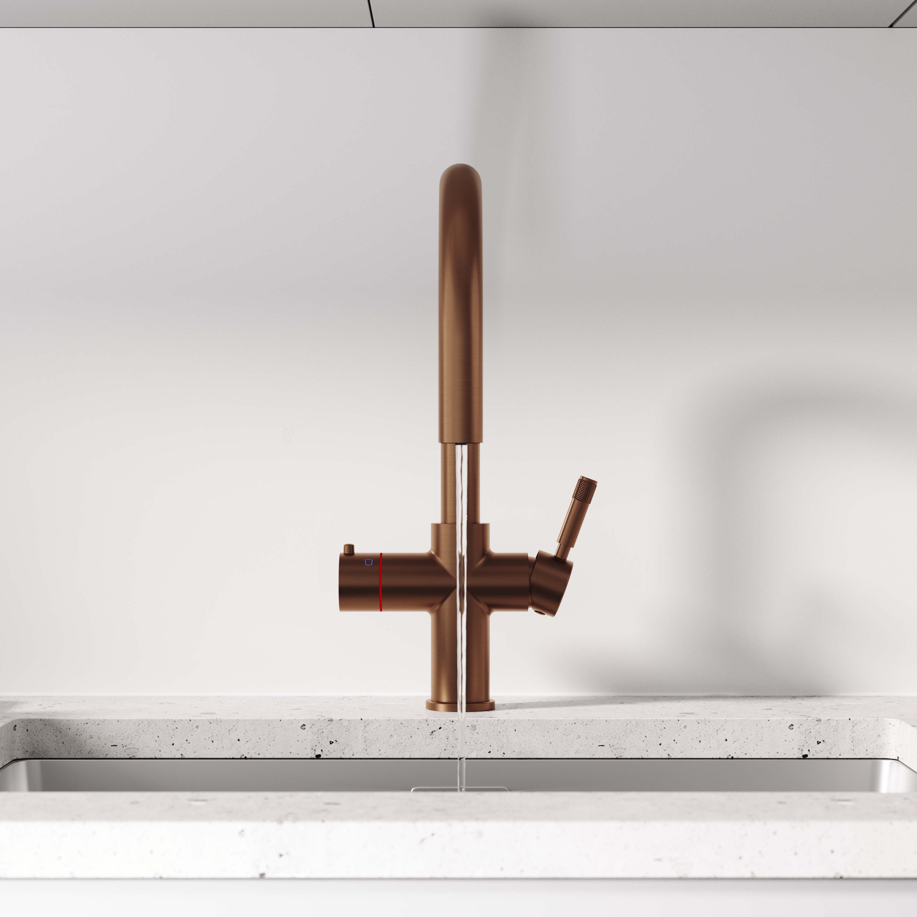 Vellamo Luna 4-in-1 Pull Out Instant Boiling Water Tap with Boiler & Filter