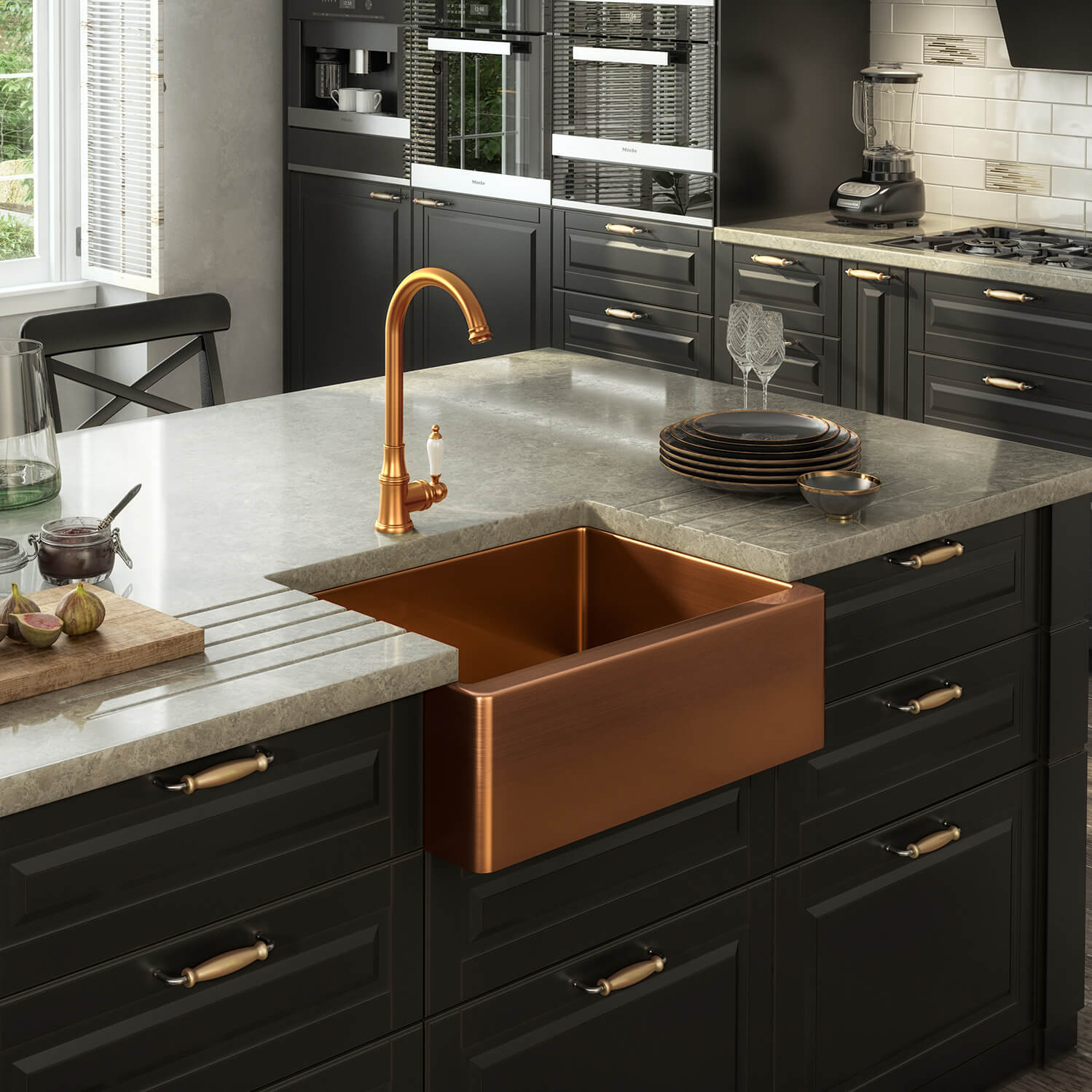 Vellamo Designer Belfast Single Bowl Stainless Steel Kitchen Sink & Waste - 600 x 450mm