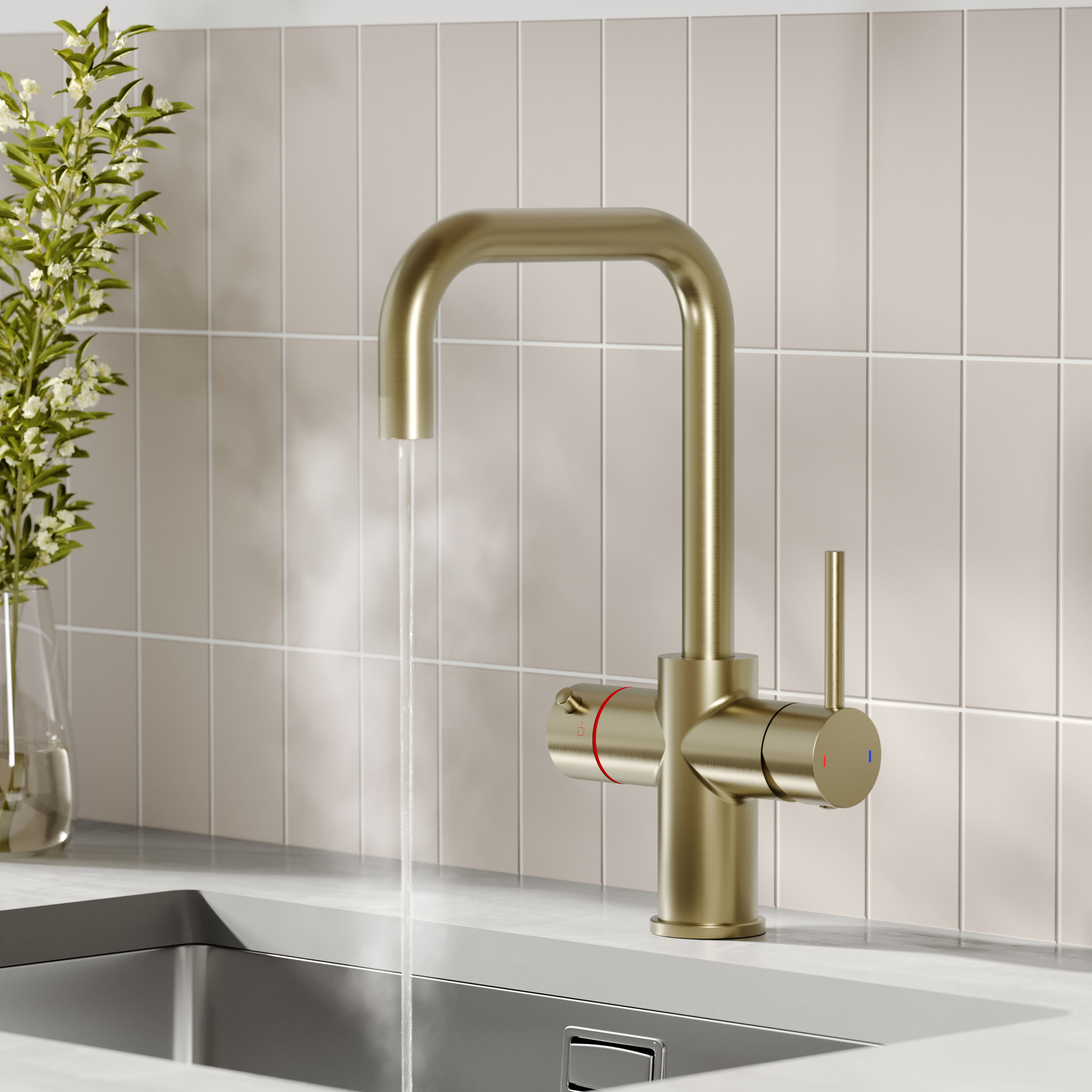 Vellamo Altair 3-in-1 Instant Boiling Water Tap with Boiler & Filter