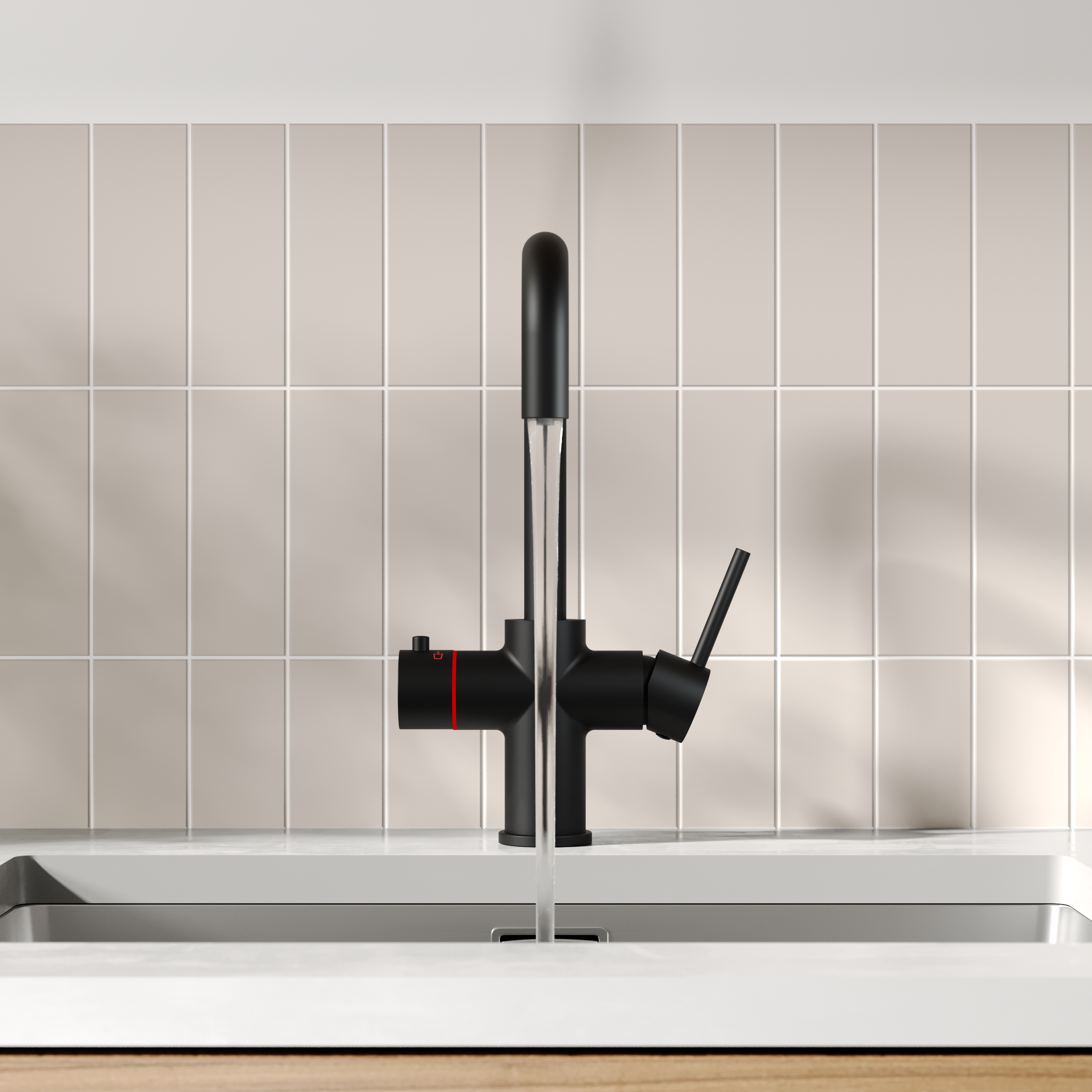 Vellamo Altair 3-in-1 Instant Boiling Water Tap with Boiler & Filter