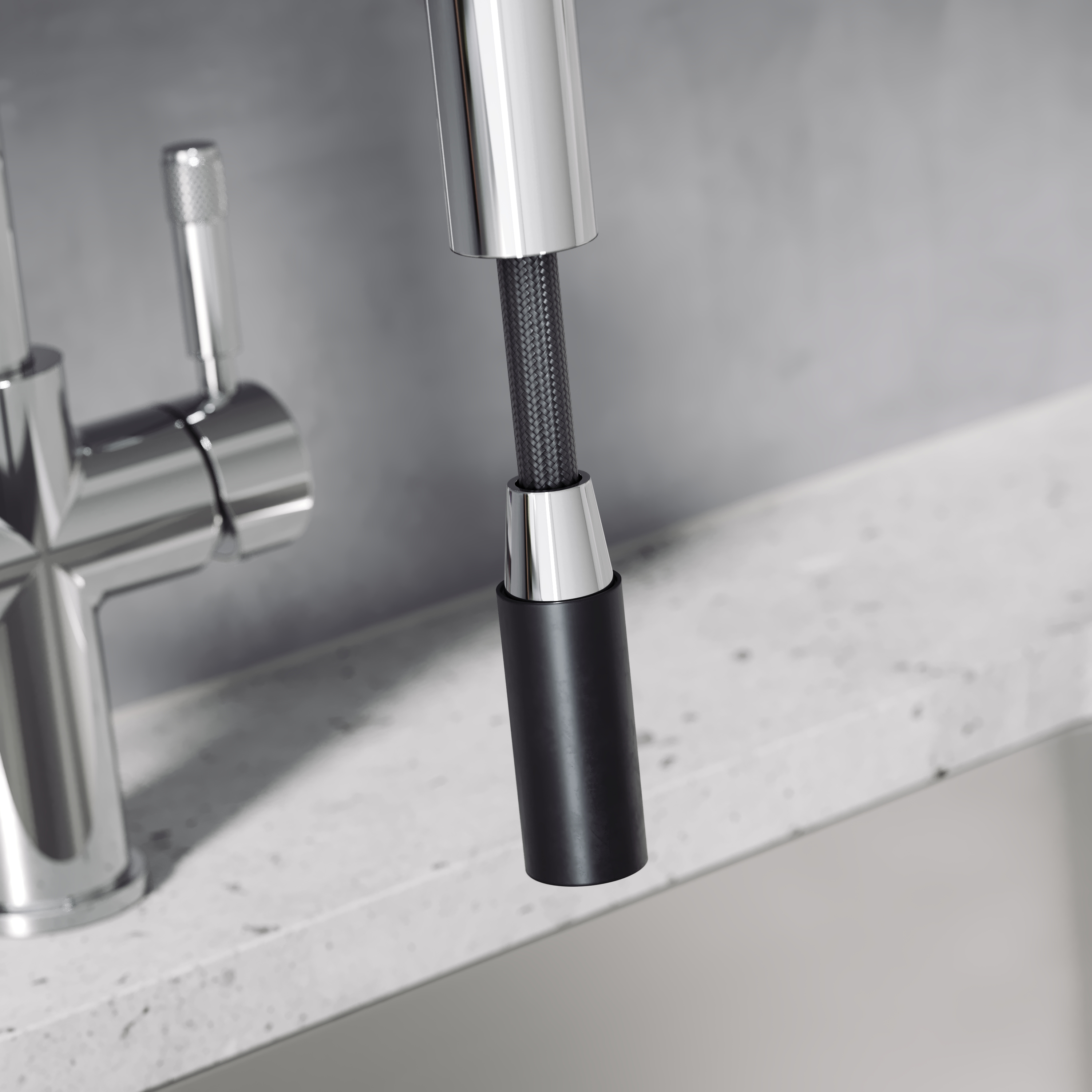 Vellamo Luna 4-in-1 Pull Out Instant Boiling Water Tap with Boiler & Filter