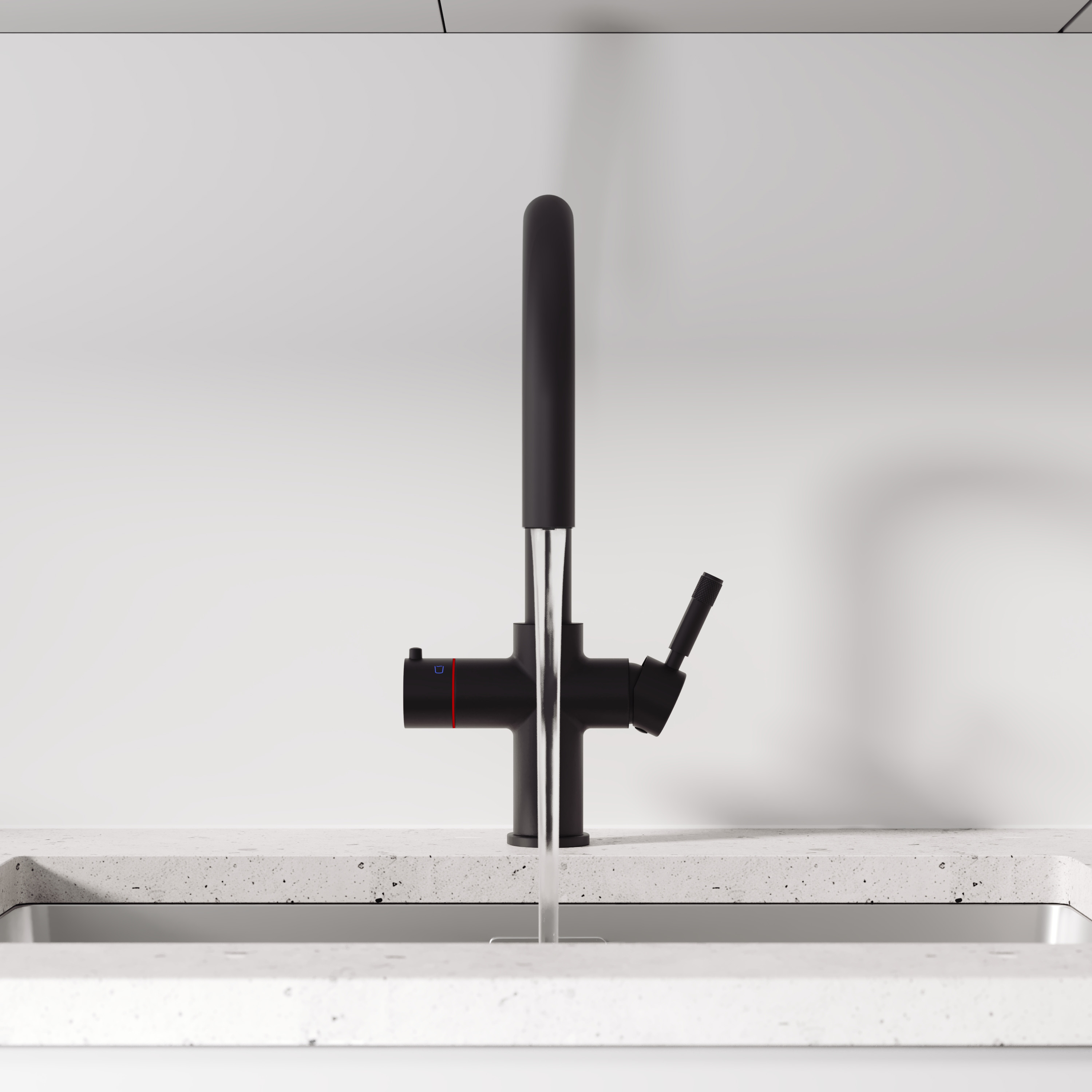 Vellamo Luna 4-in-1 Pull Out Instant Boiling Water Tap with Boiler & Filter