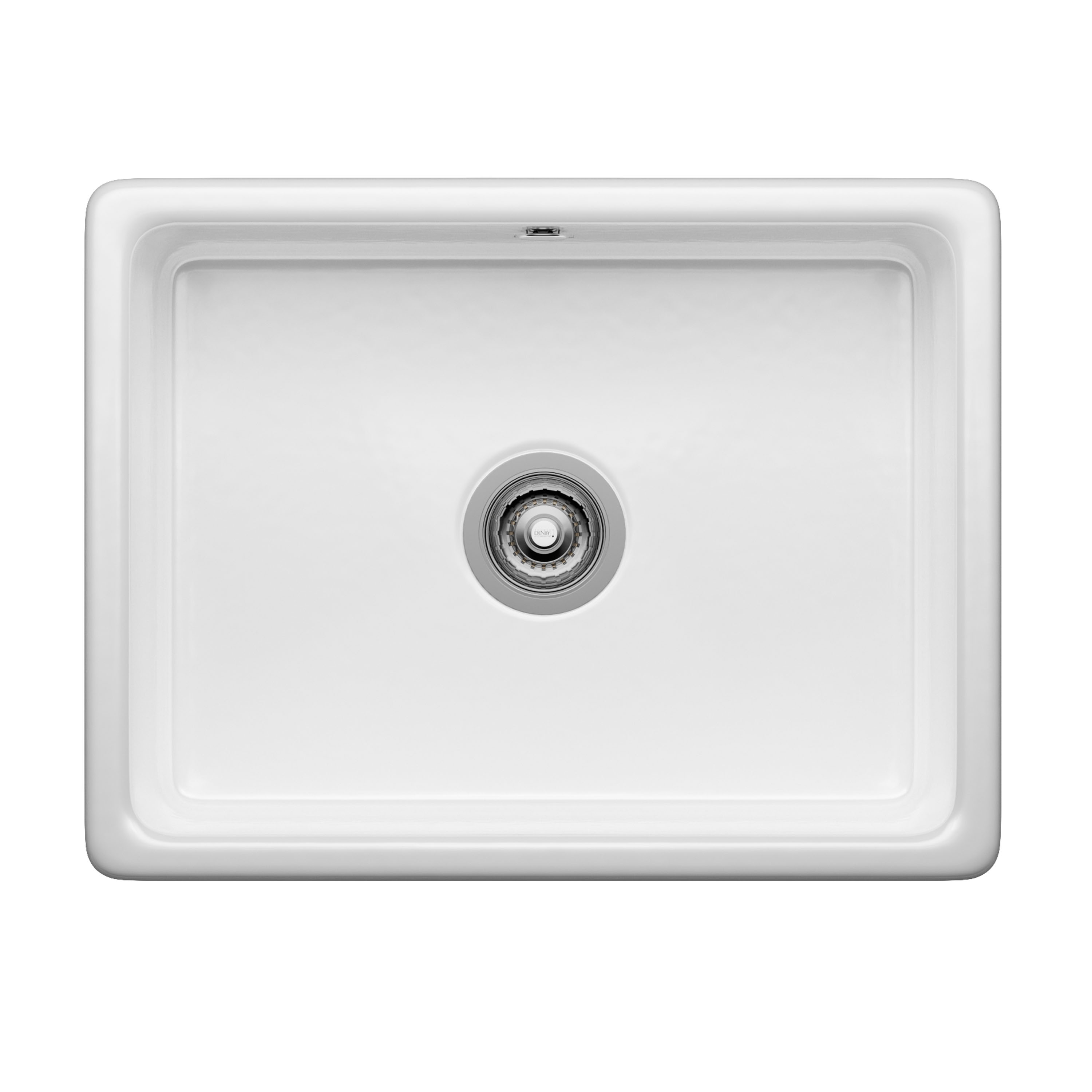 Thomas Denby Chiltern 1 Bowl Fluted White Ceramic Belfast Sink - 595 x 460mm