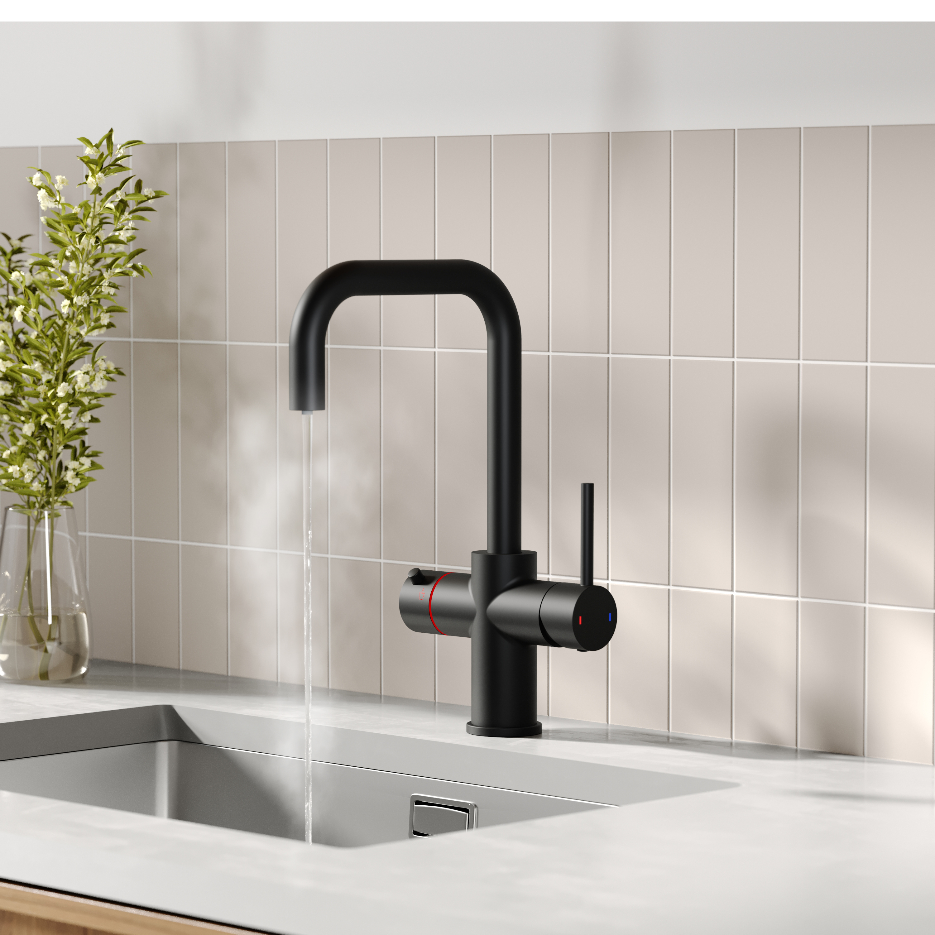 Vellamo Altair 3-in-1 Instant Boiling Water Tap with Boiler & Filter