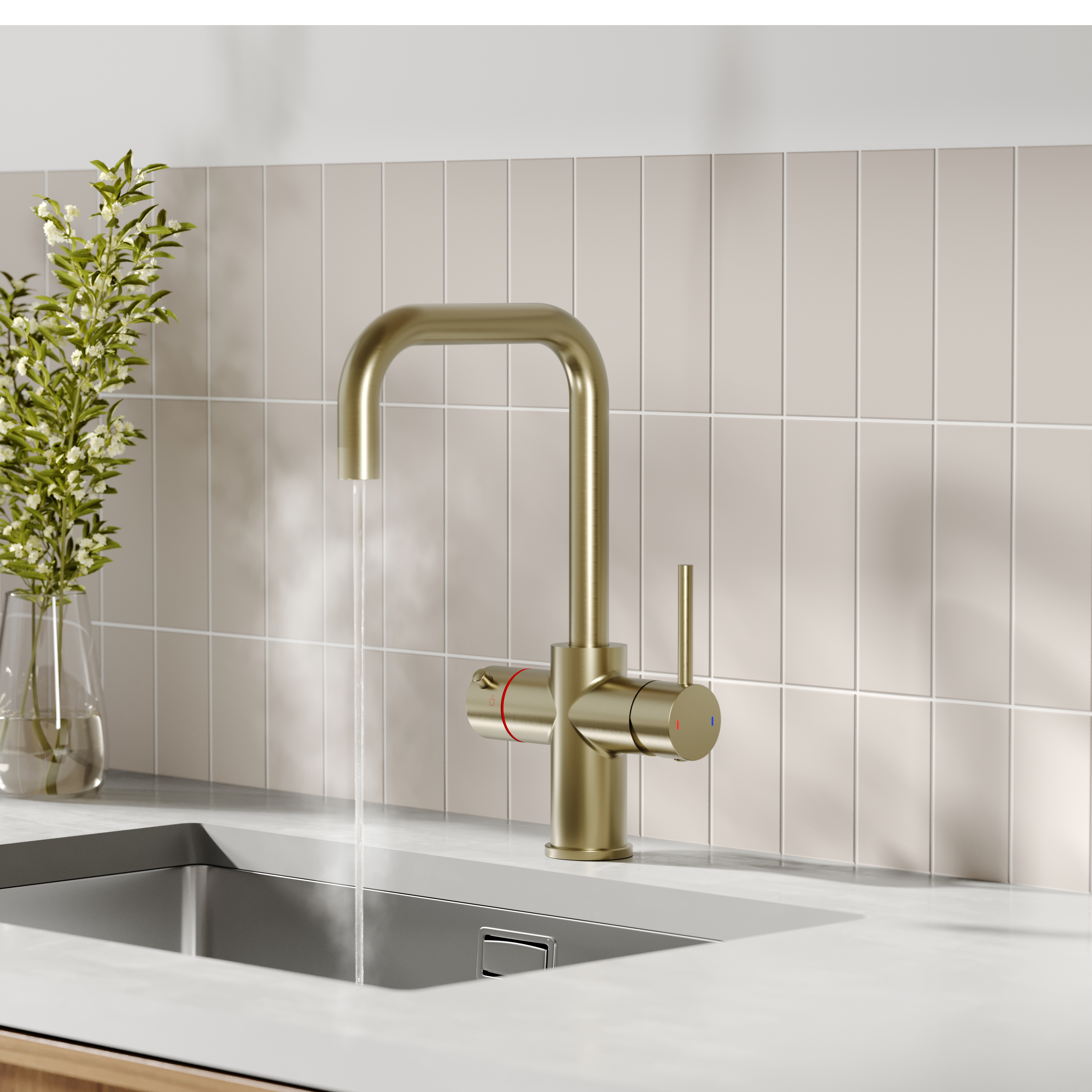 Vellamo Altair 3-in-1 Instant Boiling Water Tap with Boiler & Filter