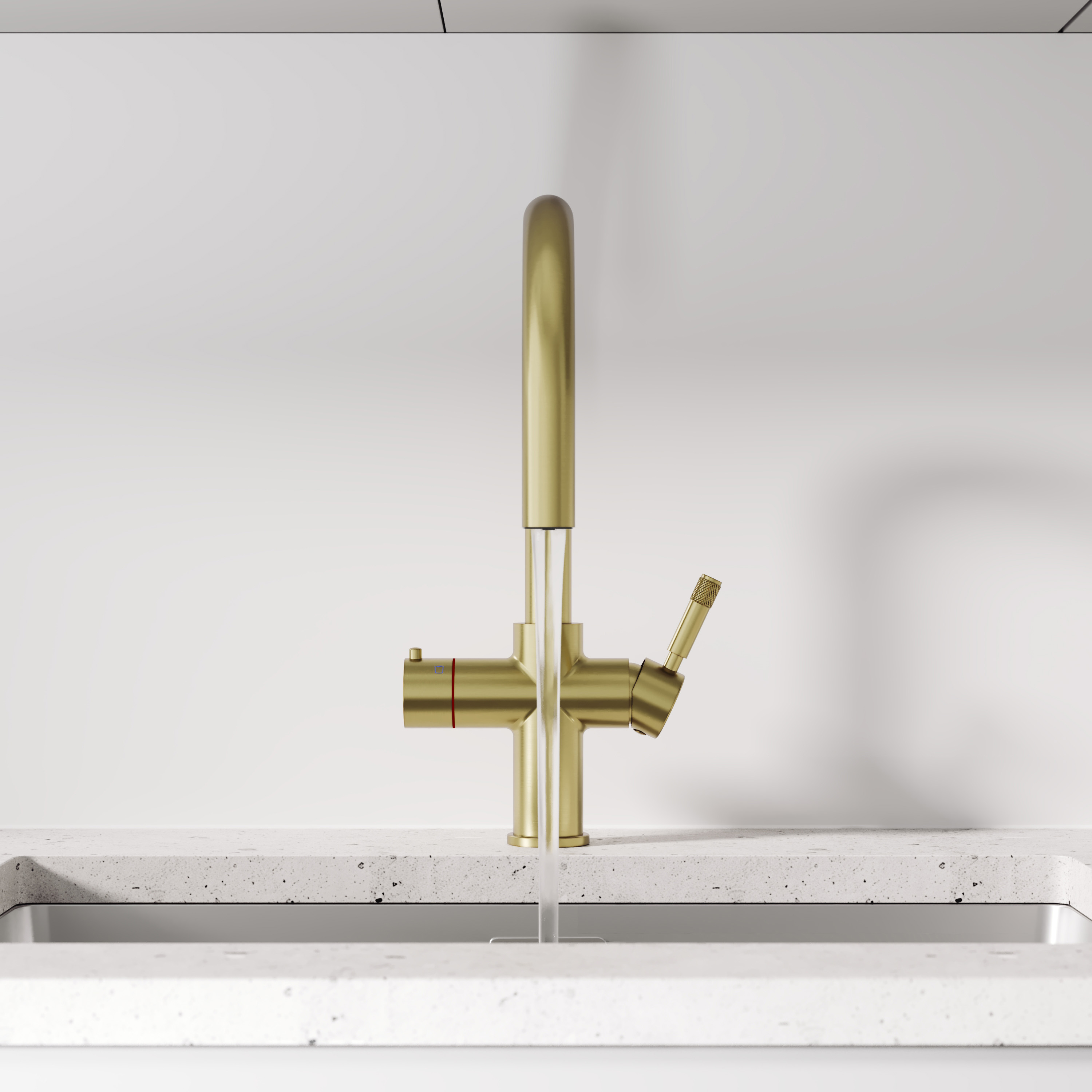 Vellamo Luna 4-in-1 Pull Out Instant Boiling Water Tap with Boiler & Filter