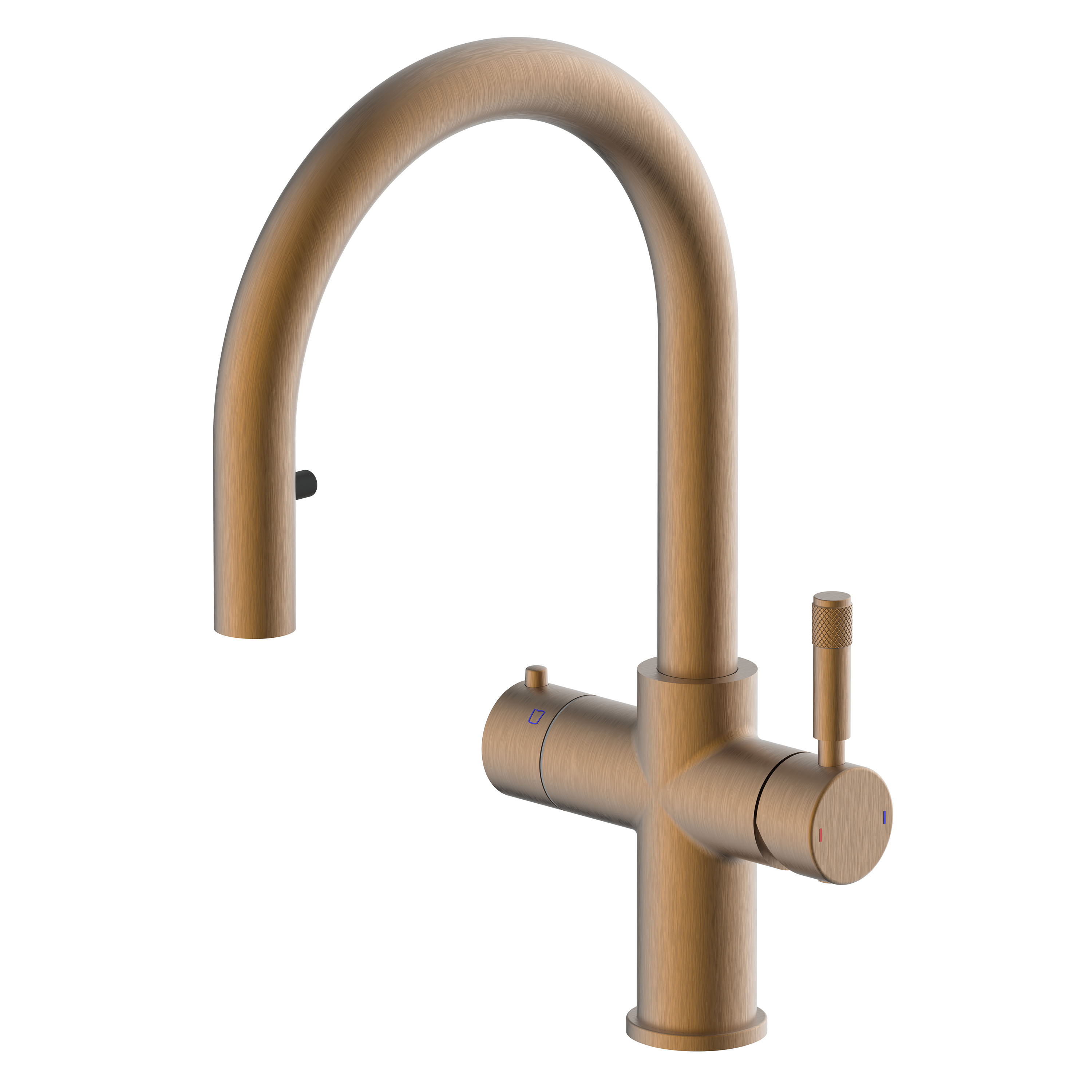 Vellamo Luna 4-in-1 Pull Out Instant Boiling Water Tap with Boiler & Filter